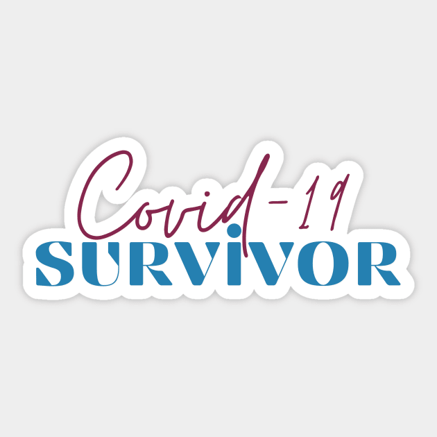 Covid-19 Survivor Sticker by Clutterbooke